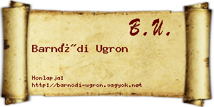 Barnódi Ugron névjegykártya